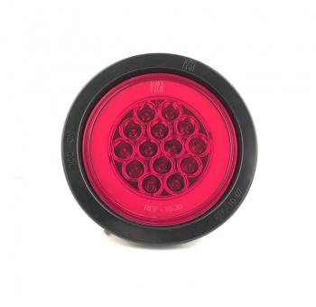 FOCO 4" GOMA TIPO HALO BIVOLT ROJO