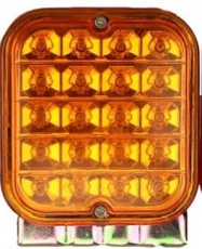 FOCO CUADRACO C/BASE ROJO 20 LED 