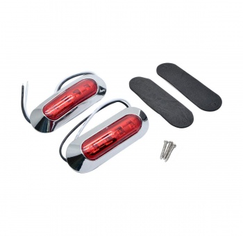 PACK FOCO LATERAL 4 LED 12-24V ROJO
