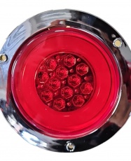 FOCO BRAZUCA 4" 12-24V 12 LED ROJO
