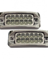 PACK 2 FOCO LATERAL 12 LED RECTANGULAR PEQUEÑO12-24V BLANCO