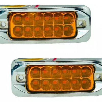PACK 2 FOCO LATERAL 12 LED RECTANGULAR PEQUEÑO12-2...