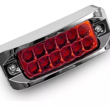 PACK 2 FOCO LATERAL 12 LED RECTANGULAR PEQUEÑO12-24V ROJO