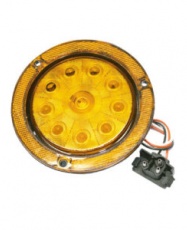 FOCO 4" 10 LED BIVOLT AMBAR