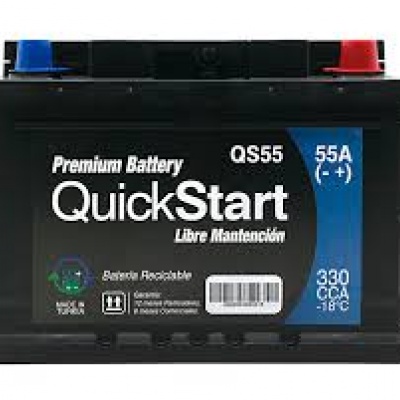 BATERIA QUICK STARTER 12V 55AH 350CCA POS IZQ BOR ...