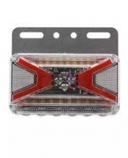 FOCO LATERAL OVALADO TIPO X 12-24V 28 LED ROJO