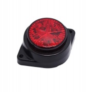FOCO LATERAL 2" BASE OVALADA ROJO 12-24V 9 LED
