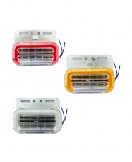 FOCO LATERAL OVALADO 24V 14 LED ROJO