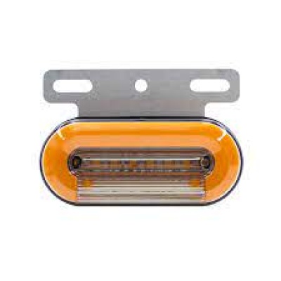 FOCO LATERAL OVALADO PEQUEÑO 12-24V 6 LED AMBAR