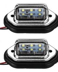 SET FOCO DE PATENTE 6 LED 12-24V BLANCO